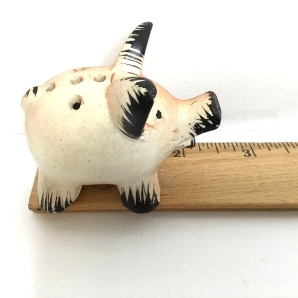 Vintage Japanese Pig Salt & Pepper Shaker Set – Pink & Black Ceramic, 1950s - Picture 9 of 10